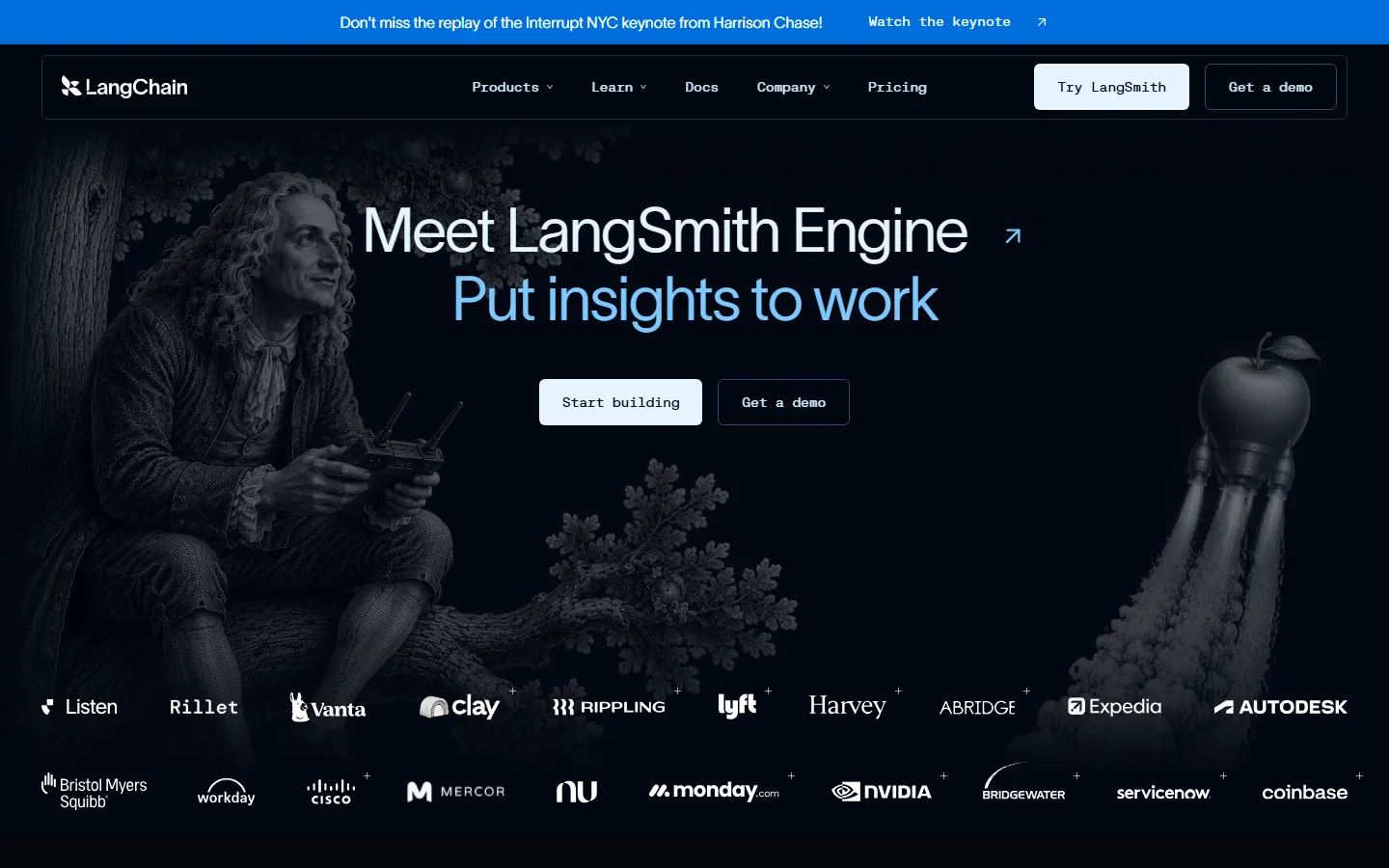 Agent homepage screenshot