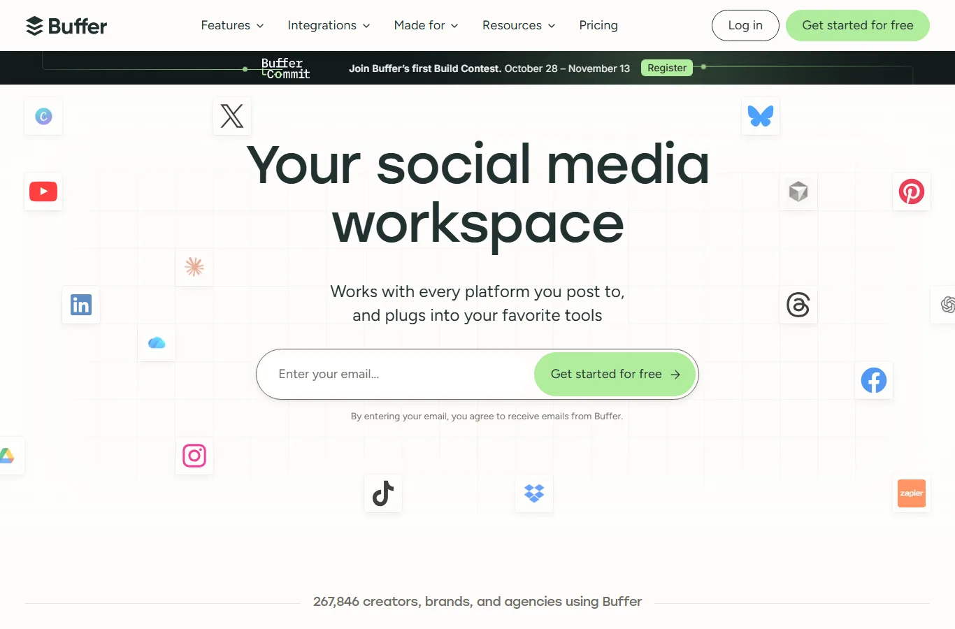 Buffer homepage
