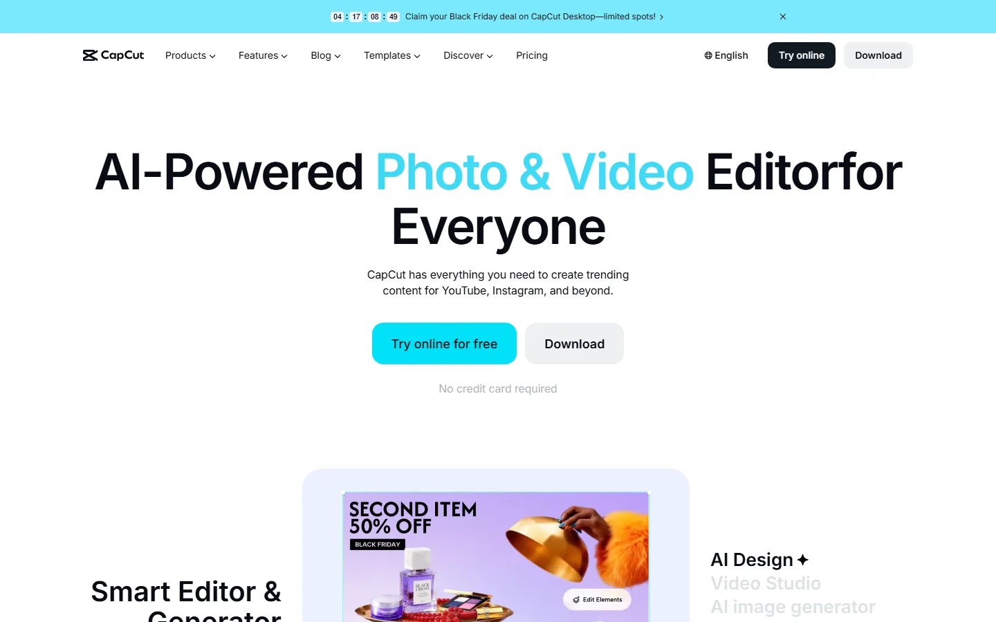 CapCut home screenshot