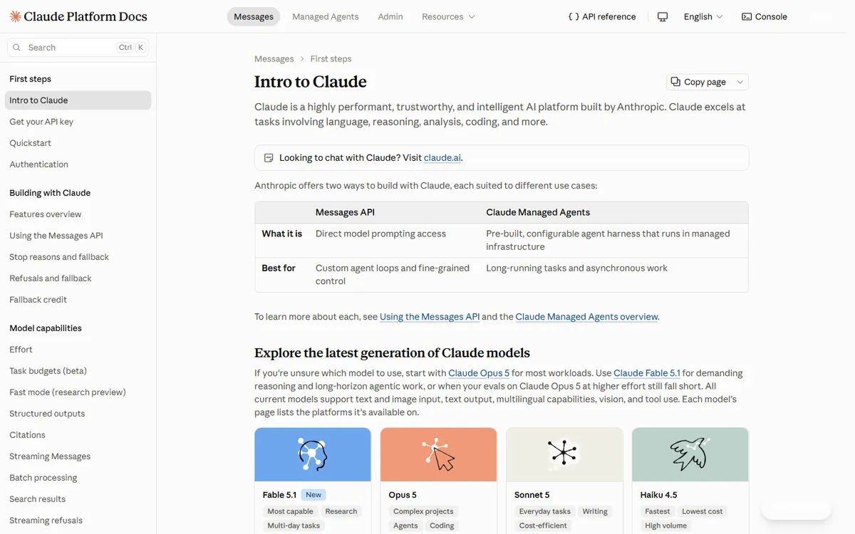 claude interface screenshot