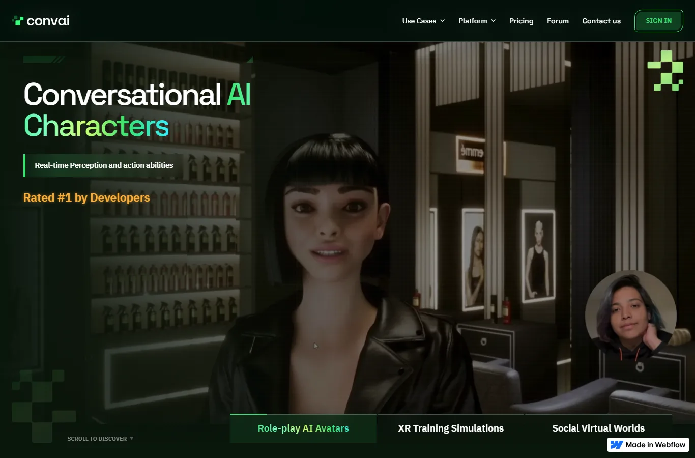 Convai homepage