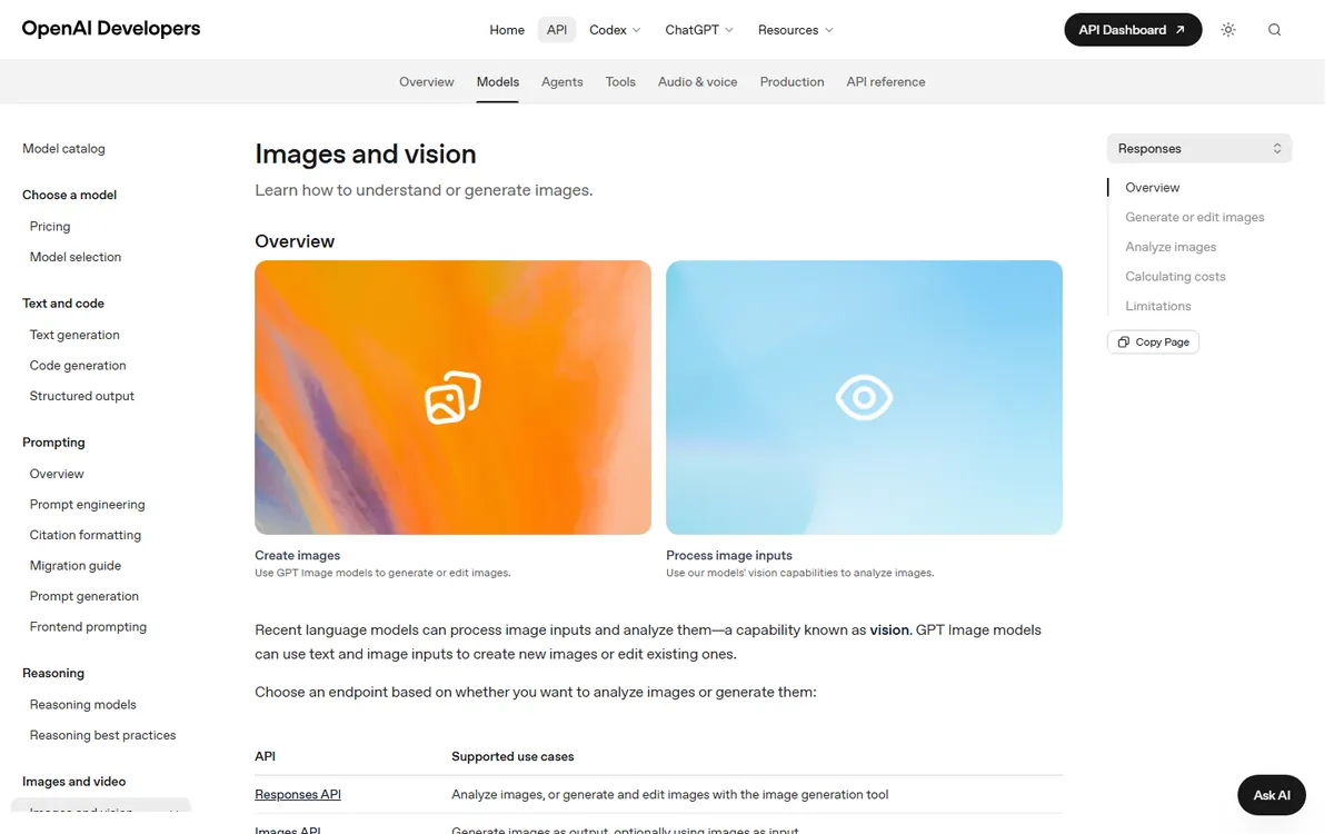 DALL-E 3 API documentation with image examples