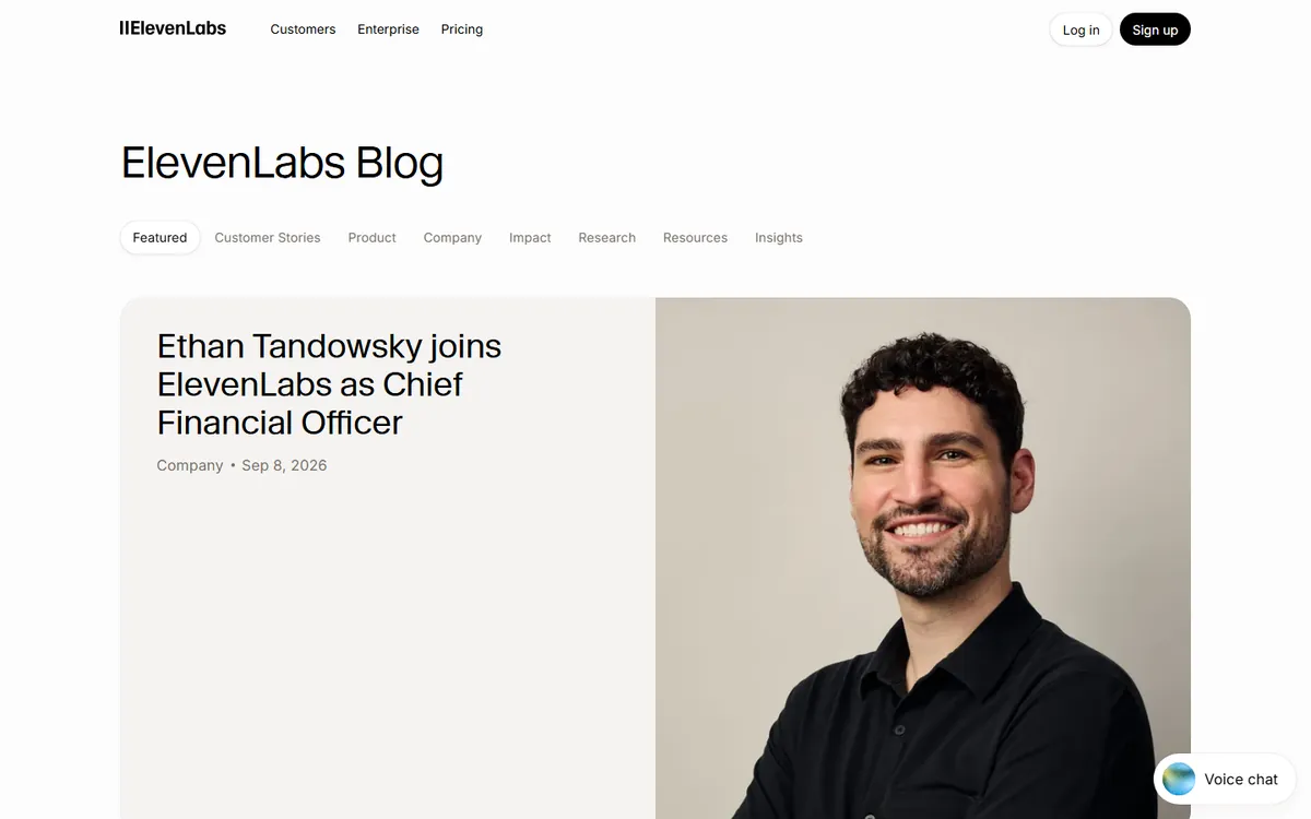 ElevenLabs blog and research updates