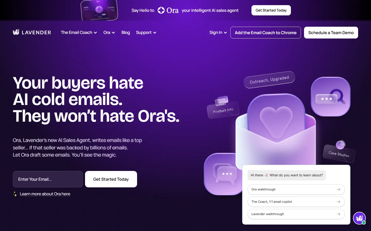 Email homepage screenshot