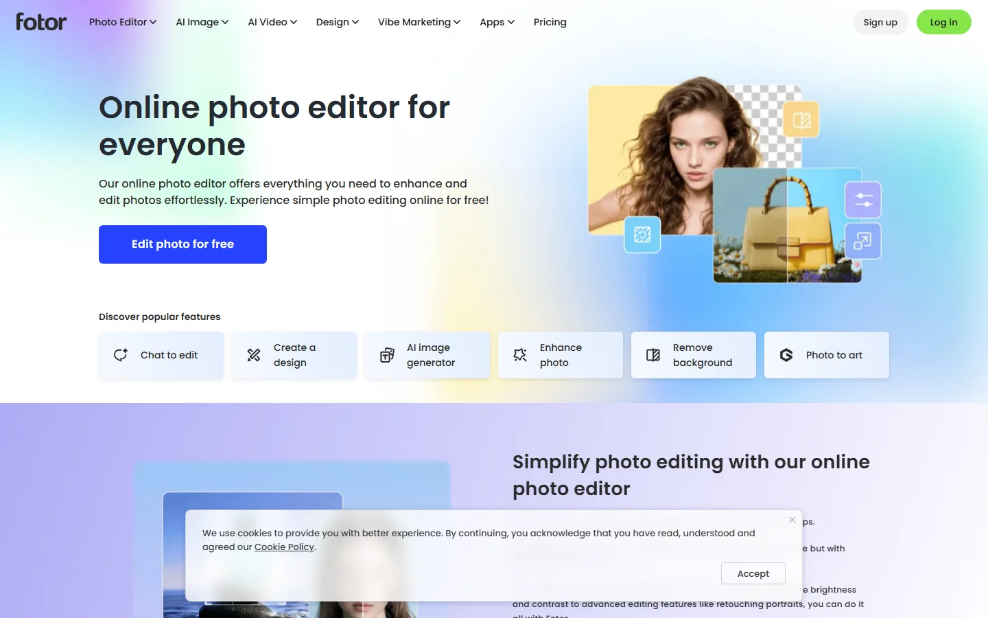 Fotor home page