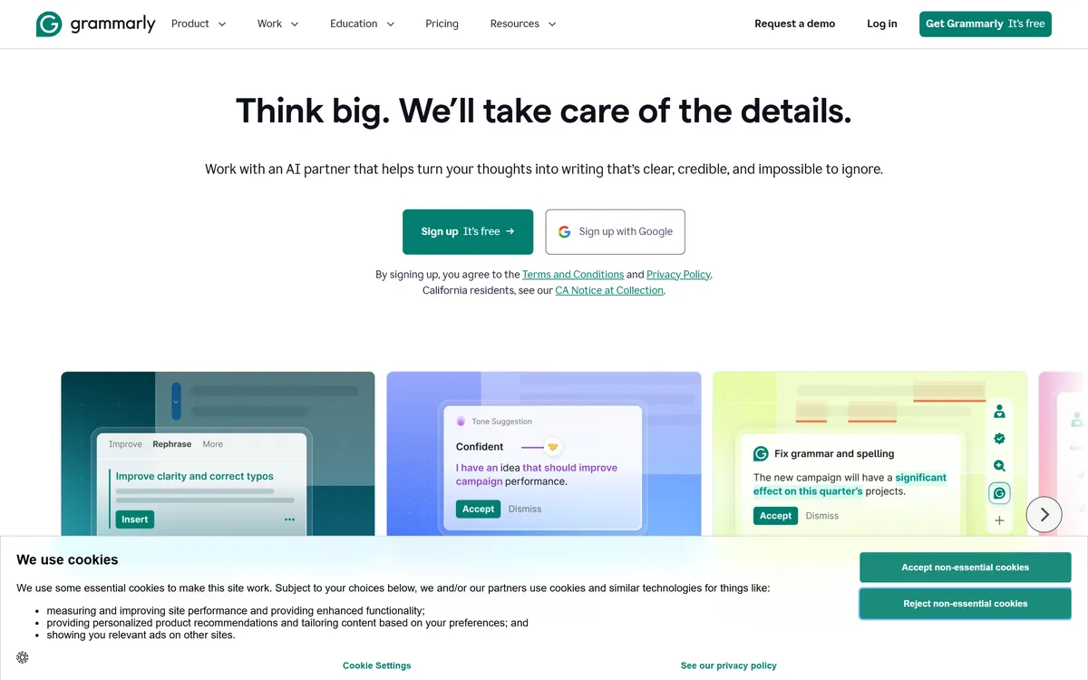 Grammarly interface screenshot