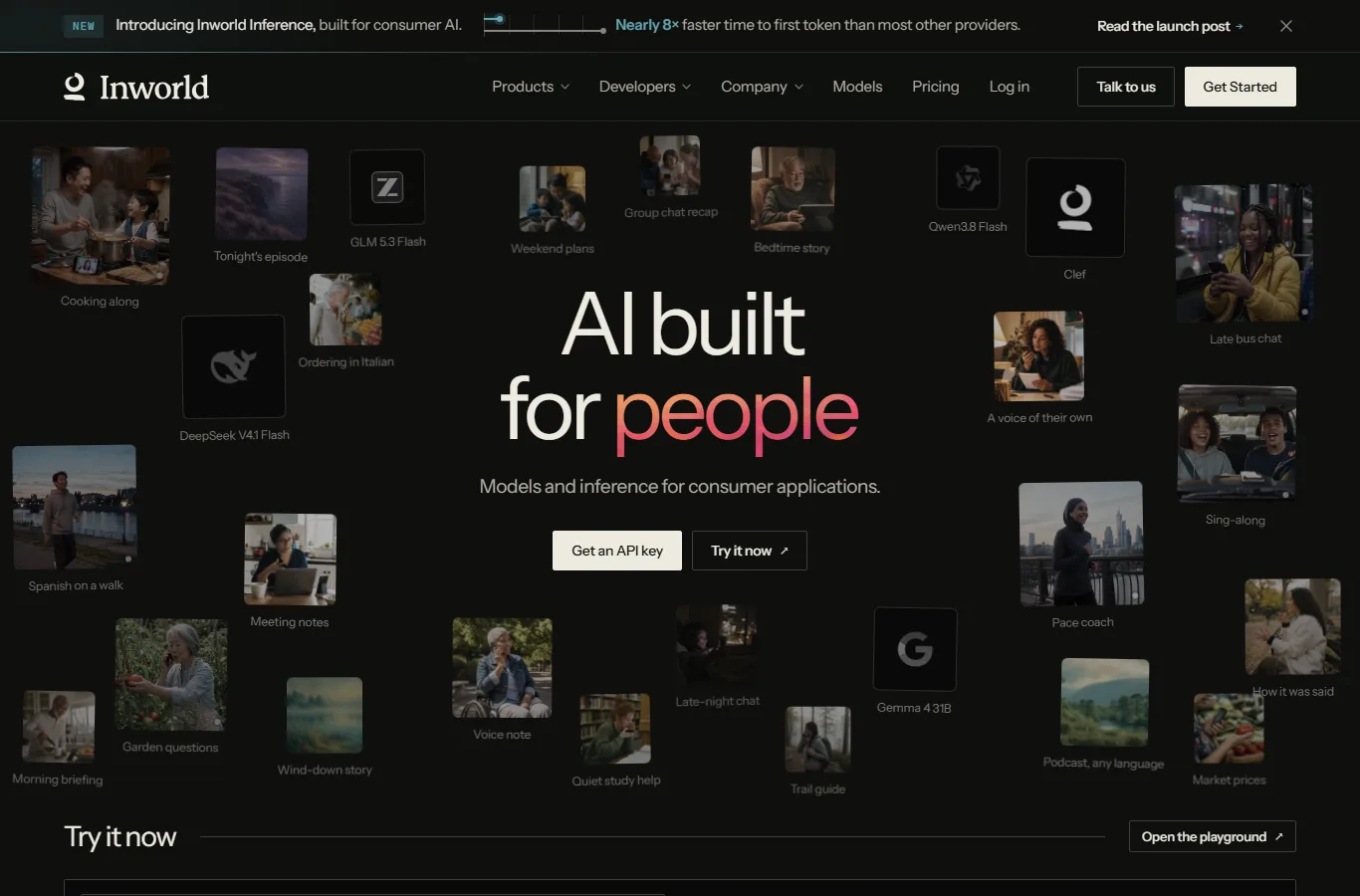 Inworld AI homepage