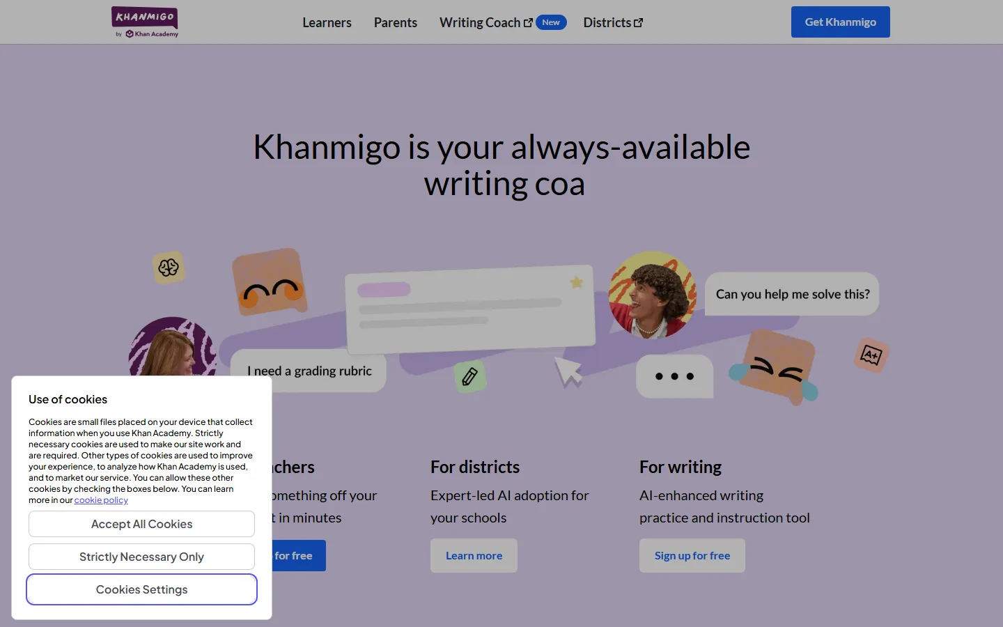 Khanmigo by Khan Academy home screenshot