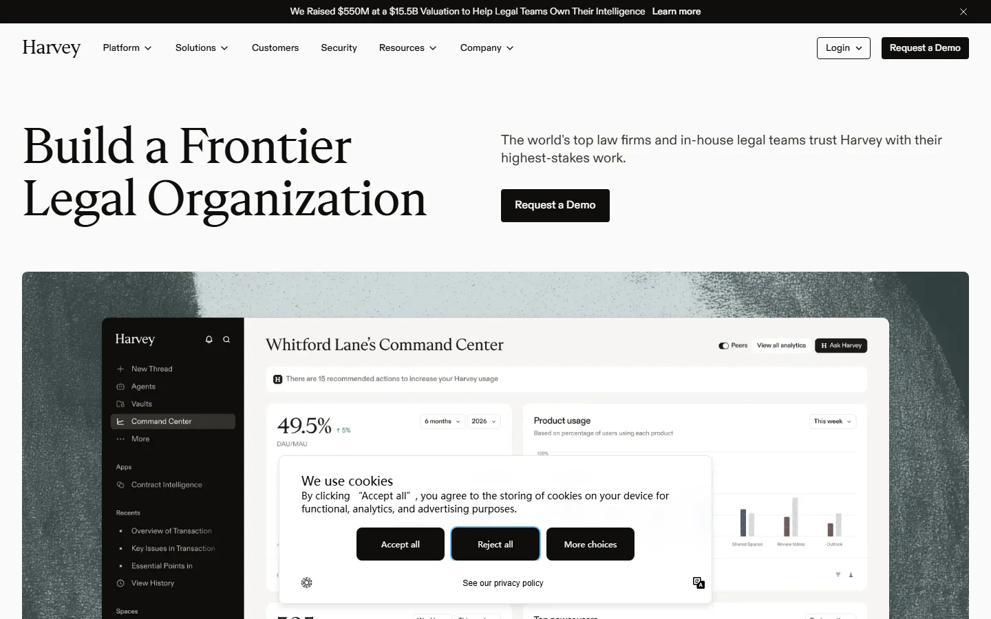 Legal homepage screenshot
