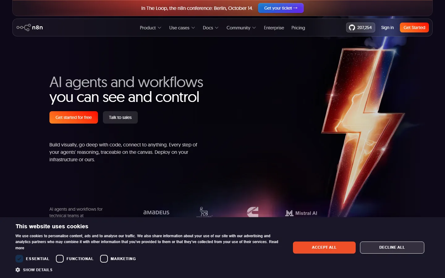 n8n homepage
