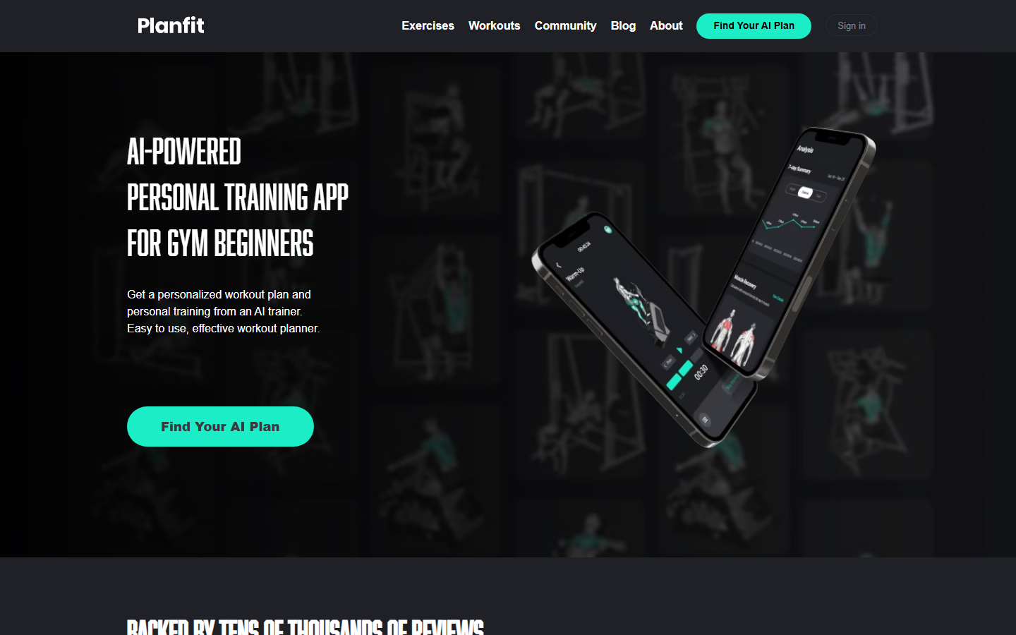 Planfit homepage
