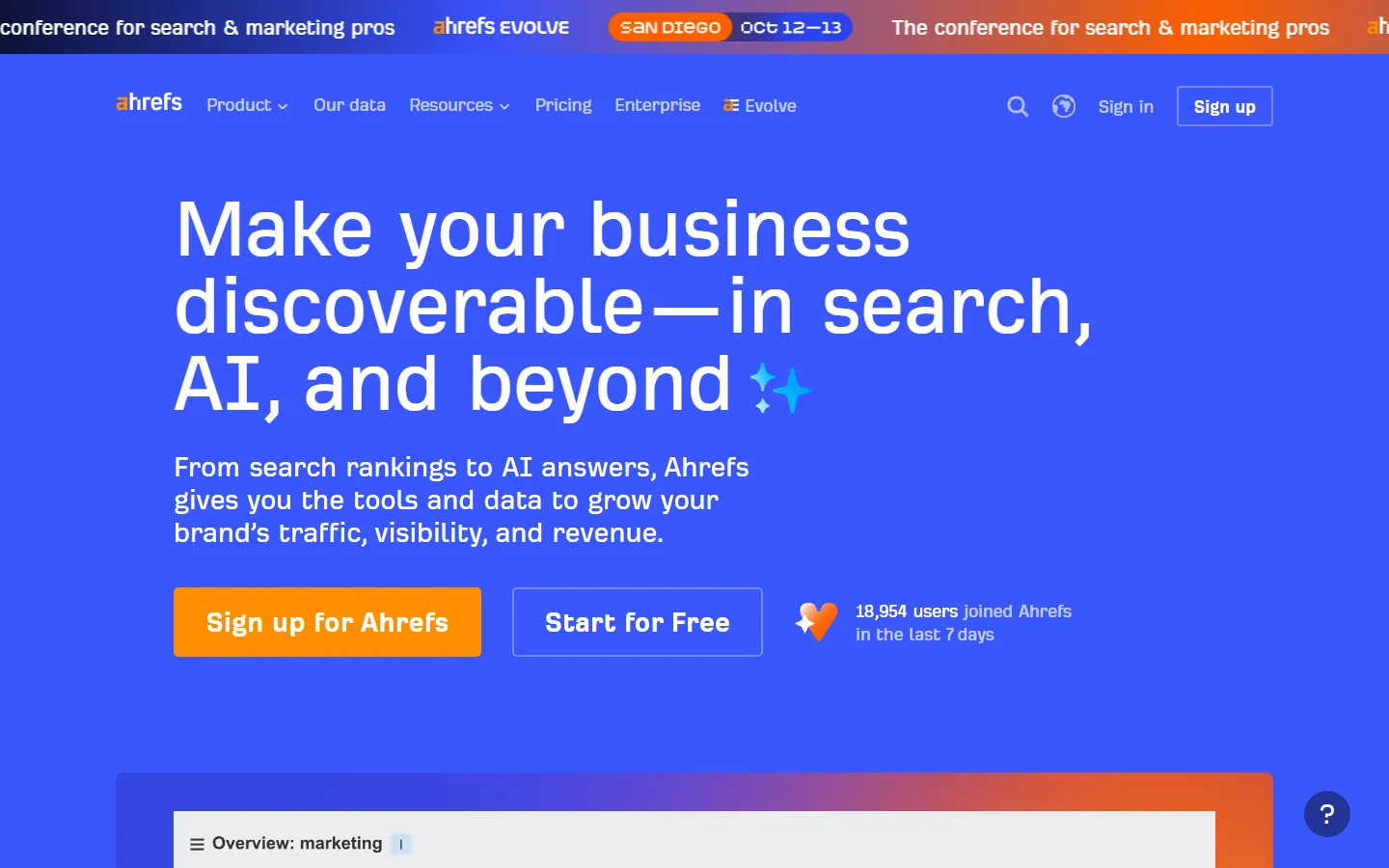 Seo homepage screenshot