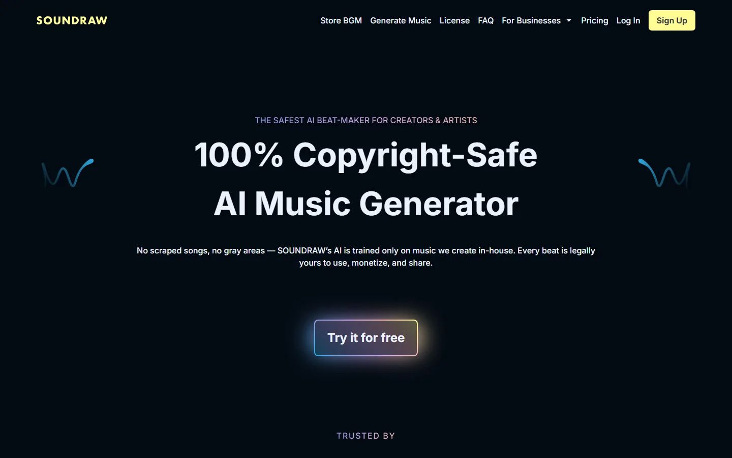 Soundraw - 100% copyright-safe AI music generator