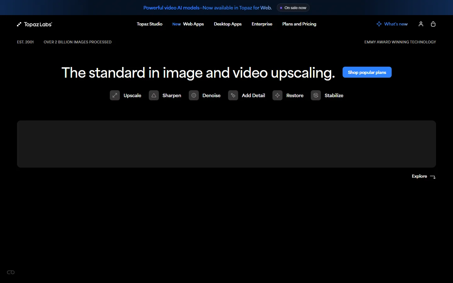 Topaz Labs homepage